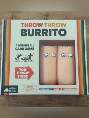 Exploding Kittens Throw Throw Burrito Game | Sealed Cards / Open Box